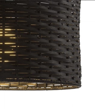 Lámpara Colgante de Bambú Natural Negro FIATLUX Ø40cm 2