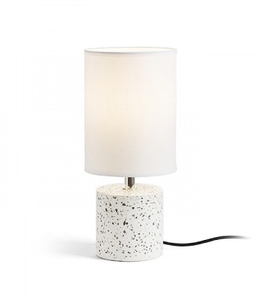 Lámpara Iluminada de Mesa Base Terrazo y Pantalla CAMINO  Ø15cm