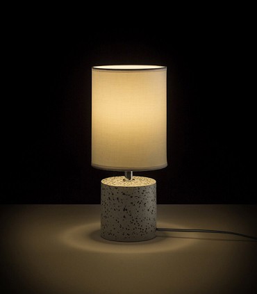 Lámpara Iluminada de Mesa Base Terrazo y Pantalla CAMINO  Ø15cm