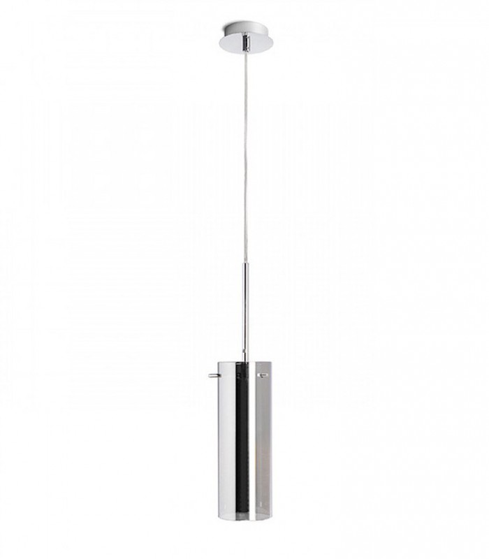 Colgante Vidrio Cromo 1 luz SANSSOUCI I CROMO E27 Ø10cm