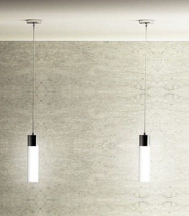 Colgante Tulipa blanca 1 luz EIGHT SUSPENDIDA E27 Ø7cm