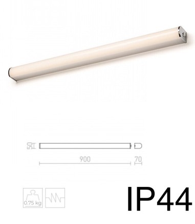 Dimensiones Aplique para espejo baño led 20W IP44 Cromo CORAZON 90cm