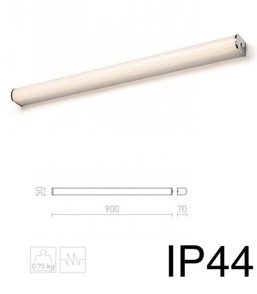 Dimensiones Aplique para espejo baño led 20W IP44 Cromo CORAZON 90cm