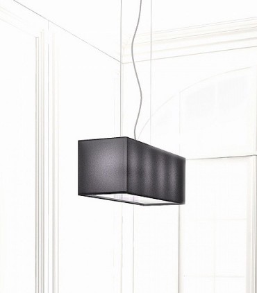 Lámpara de techo con pantalla rectangular negra LOPE 80cm