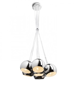 Lámpara de techo 7 luces E27 cromo ASTROMET 2