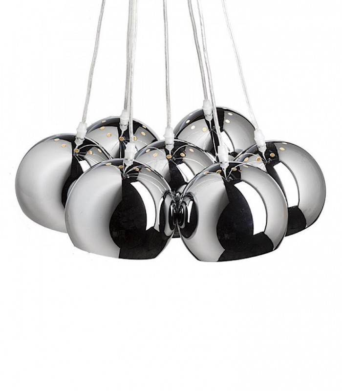 Lámpara de techo 7 luces E27 cromo ASTROMET