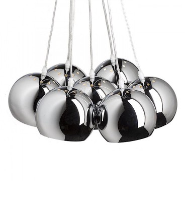 Lámpara de techo 7 luces E27 cromo ASTROMET