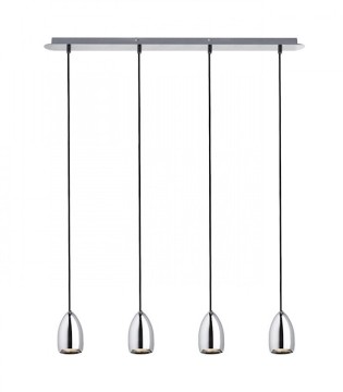 Lámpara de techo lineal 4 Colgantes Pequeños GU10 BABADES IV  Cromo