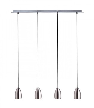 Lámpara de techo lineal 4 Colgantes Pequeños GU10 BABADES IV  Cromo 2