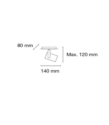 Dimensiones Foco OROEL Blanco-Cromo