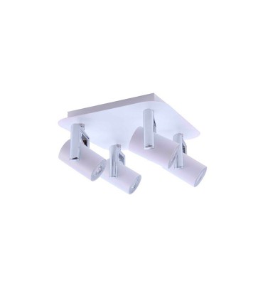 Plafón 4 Focos OROEL Blanco-Como