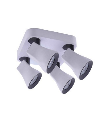 Plafón de techo Aspe 4 Focos Blanco-Negro
