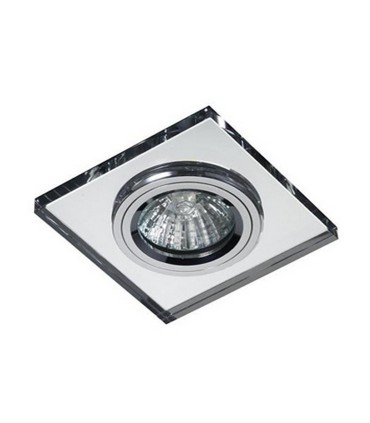 Foco empotrable cuadrado GU10 90mm cristal Espejo
