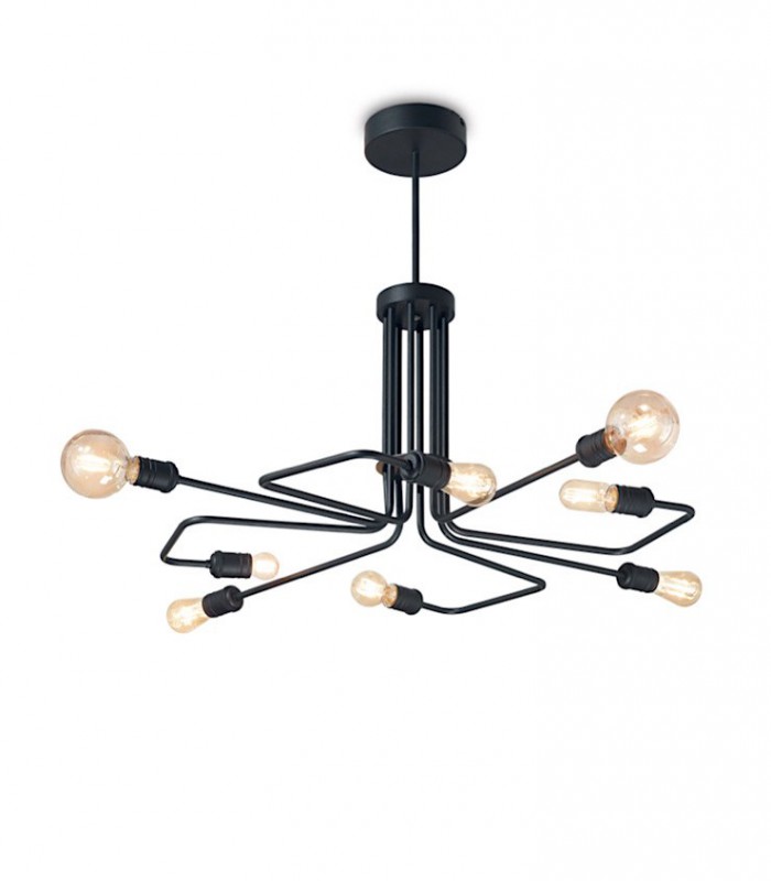 Lámpara TRIUMPH SP8 E27 Negro 242347 IDEAL LUX
