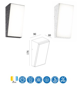 Aplique de pared SOLDEN V LED 9W 3000K IP65 Mantra 2