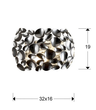 Aplique 2 luces NARISA cromo - Schuller 266724