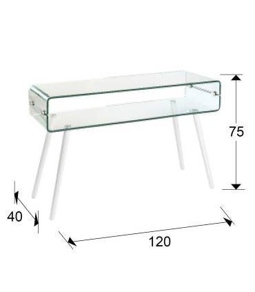 Consola GLASSII pata blanca de Schuller 552097