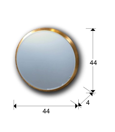 Espejo ARIES redondo 44 cm. oro - Schuller 119015
