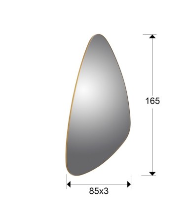 Espejo ORIO triangular oro 168x81 de Schuller 127646