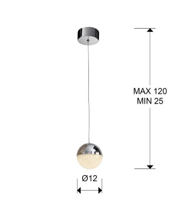 Lámpara 1 luz LED SPHERE 12cm - Schuller 793301