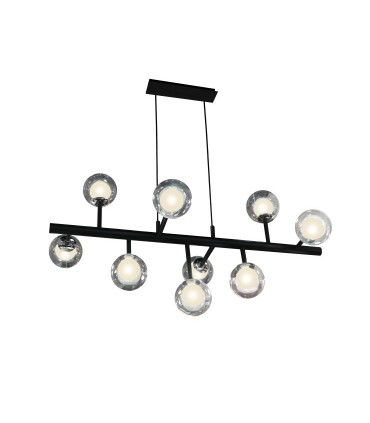 Lámpara 9 L ALTAIS negro cromo -Schuller 345509