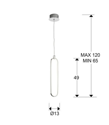 Lampara COLETTE 1L led cromo - Schuller 787147