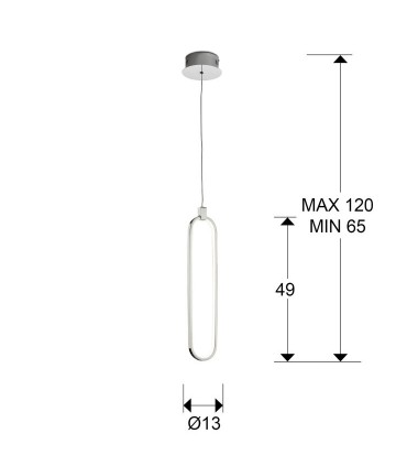 Lampara COLETTE 1L led cromo - Schuller 787147