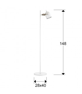 Lámpara de pie ADAME 1 luz Blanco plata - Schuller 346115