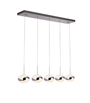 Lampara led LIPSE 5 luces cromo - Schuller 377523