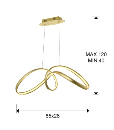 Lámpara LIA pan oro - Schuller 328326