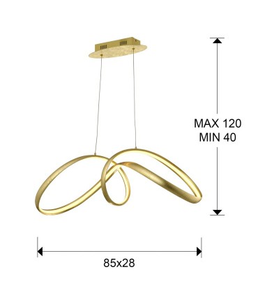 Lámpara LIA pan oro - Schuller 328326