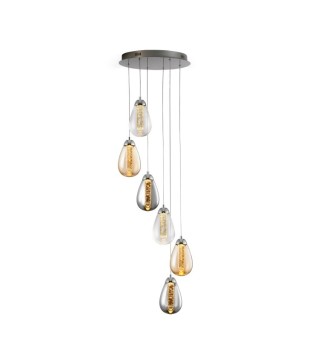 Lampara TACCIA 6 luces cromo color - Schuller 394834
