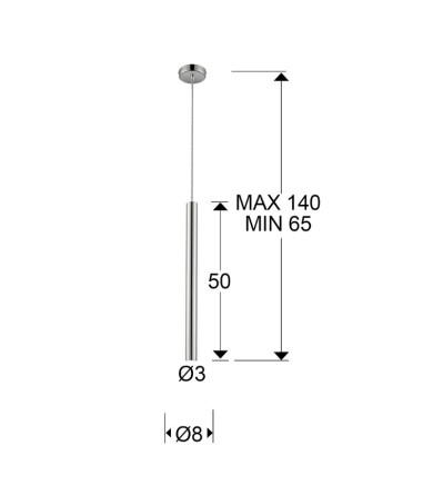 Lámpara VARAS cromo 1l - Schuller 373084