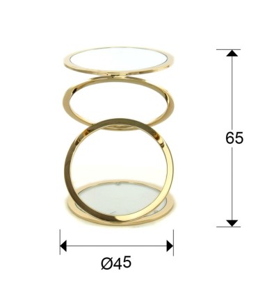 Mesa auxiliar AROS oro 45cm - Schuller 287760