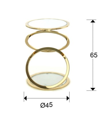 Mesa auxiliar AROS oro 45cm - Schuller 287760