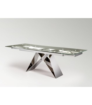 Mesa comedor extensible acero MIKA 160-220cm - Schuller 2
