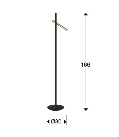 Pie de salón VARAS oro negro 2L - Schuller 373685