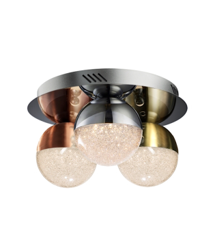 Plafon 3 luces led SPHERE color 30 cm de Schuller