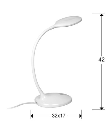 Sobremesa SCOOP blanco LED 7W 552758 - Schuller