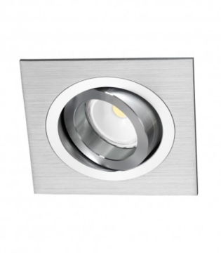 Foco empotrable GU10 Helium cuadrado Aluminio