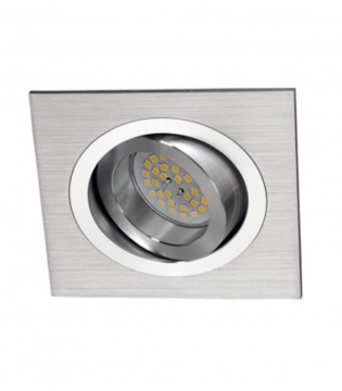 Foco empotrable GU10 Helium cuadrado Aluminio 2