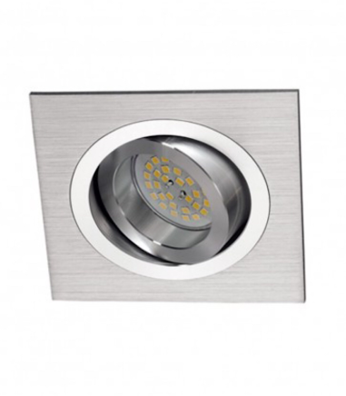 Foco empotrable Helium cuadrado Aluminio GU10