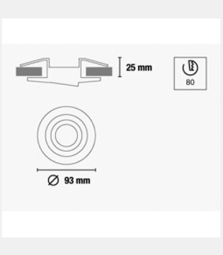 Foco empotrable GU10 Helium redondo 93mm negro-cromo 2