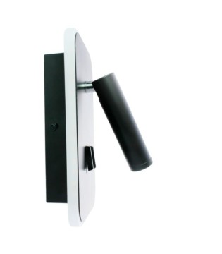 Aplique de pared LED 11W+3W Irena negro 2