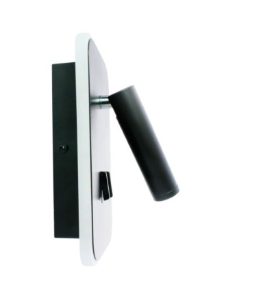 Aplique de pared LED 11W+3W Irena negro