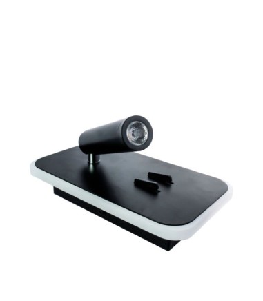 Aplique de pared LED 11W+3W Irena negro