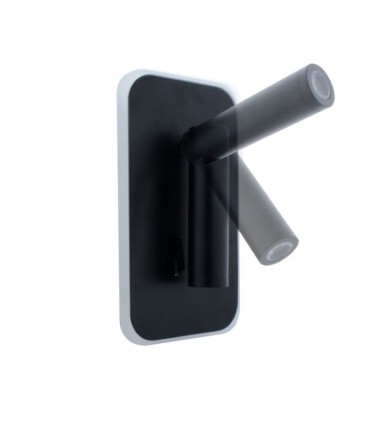 Aplique de pared LED 11W+3W Irena negro