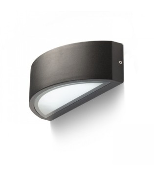 Aplique pared Lesa E-27 IP54 negro, blanco o gris