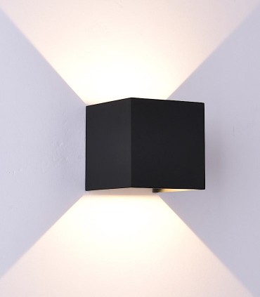 Aplique Davos 6524 cubo negro arena - Mantra
