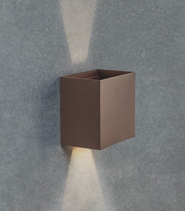 Aplique Davos XL 7438 marrón corten 20W IP65 - Mantra